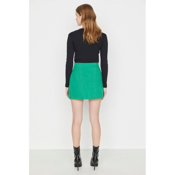 NWT Trendyol Women Mini Bodycon A-line Woven Skirt - Picture 5 of 11